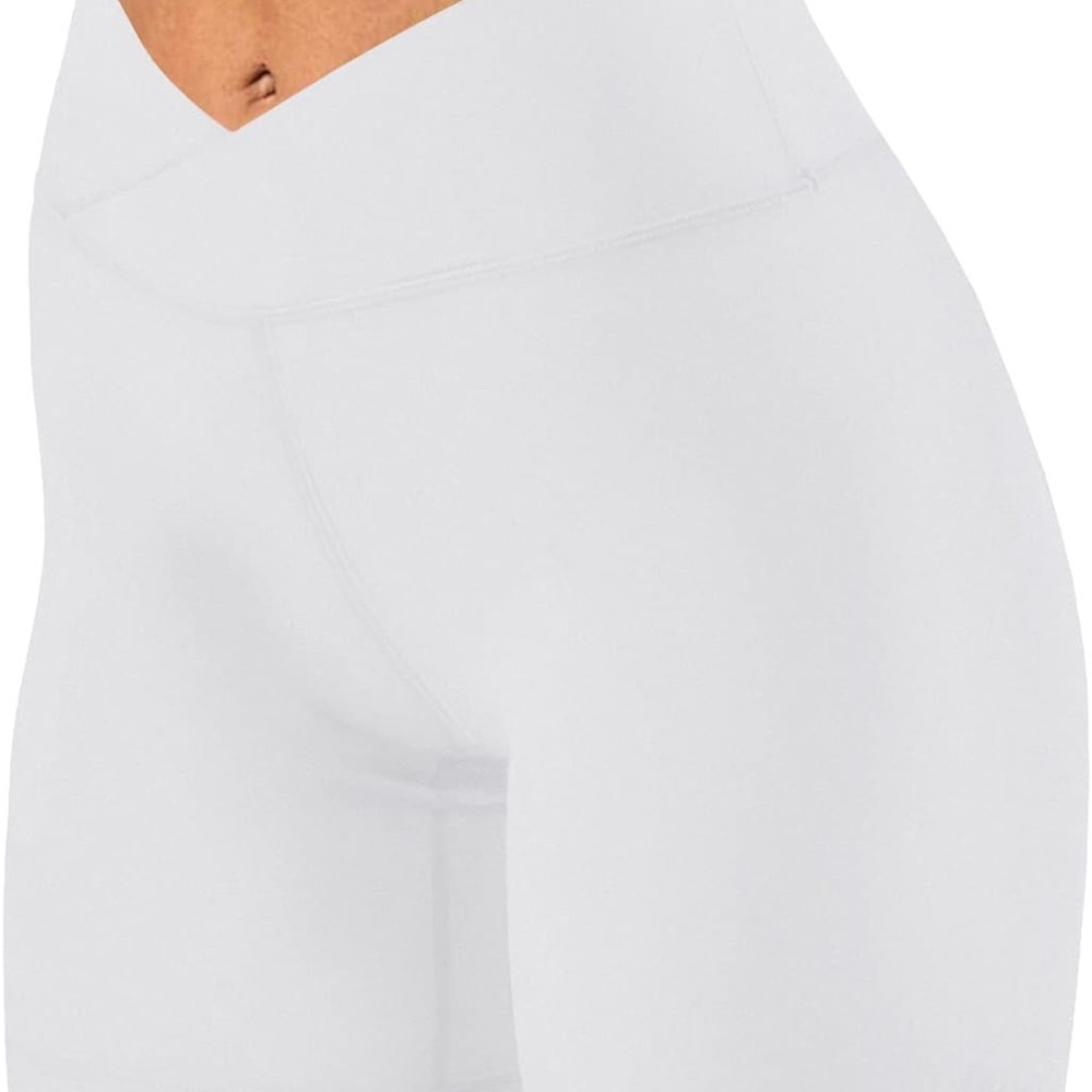 Women's White Biker Shorts
